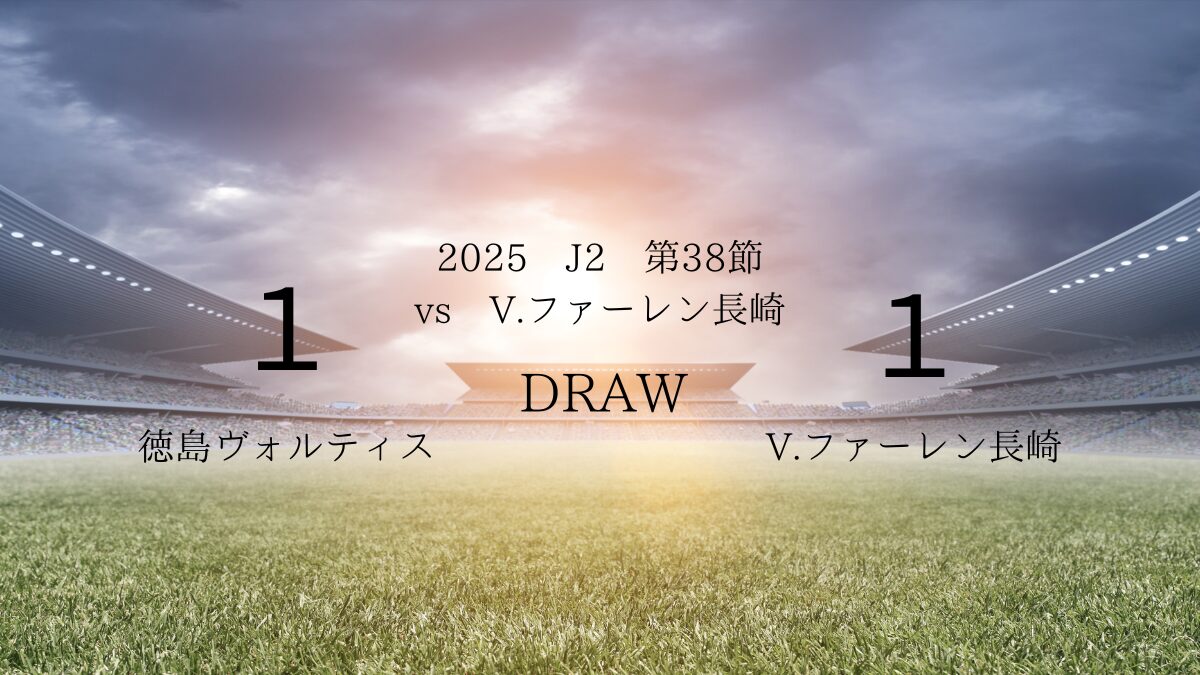 2025年J2第38節vsV.ファーレン長崎